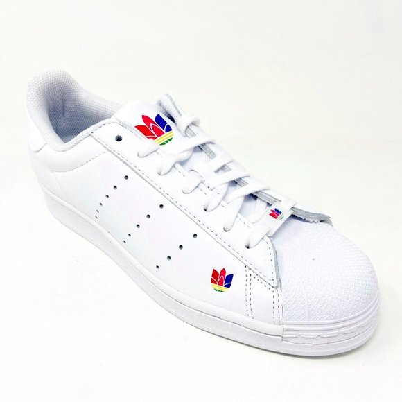 Adidas Originals Superstar Pure Cloud White Mens Leather Casual Sneakers FZ2153 - Picture 2 of 6